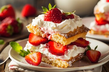 Strawberry Shortcake with Whipped Cream