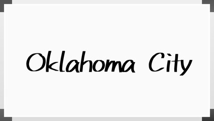 Oklahoma City のホワイトボード風イラスト