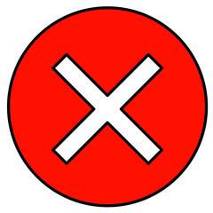 Obraz premium cross mark icon vector design element 