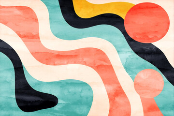 Obraz premium ウェーブ アート 芸術 水彩