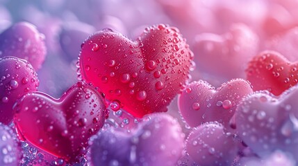 Background with heart. Texture for banner and postcard. Generative AI