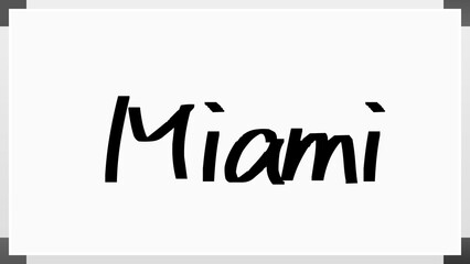 Miami のホワイトボード風イラスト