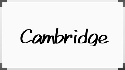 Cambridge のホワイトボード風イラスト