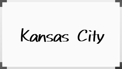 Kansas City のホワイトボード風イラスト