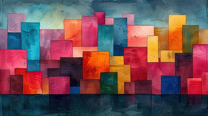 watercolor poster, in the style of dreamlike installations, contemporary color fields