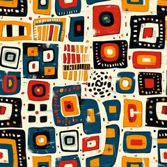 Abstract Pattern in Native African Style

