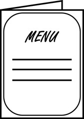menu cafe outline