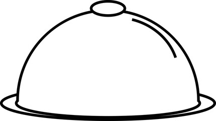 food dish cover cafe outline