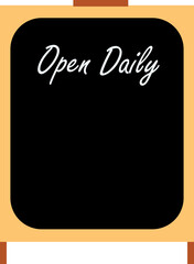 open daily borad cafe illustration