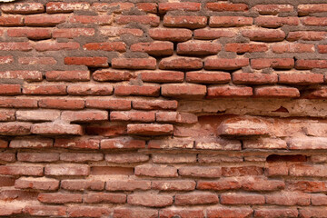 Old red brick wall.