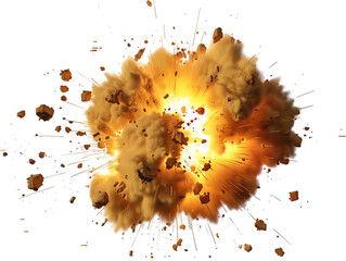 Giant explotion isolated on transparent background