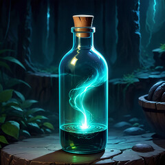 bottle of perfume with reflection