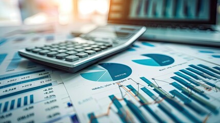 Business audit stock financial finance management on analysis data strategy with graph accounting marketing or report chart economy investment research profit concept