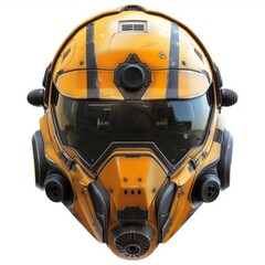 High tech helmet with black visor