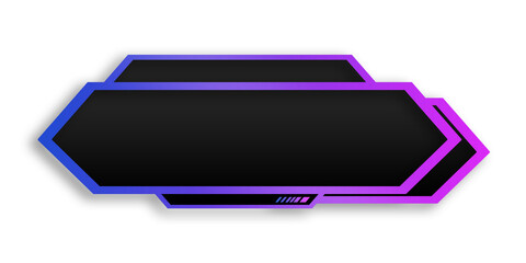 Alert Blue and Purple Gothic Emo Theme Overlay Template For Streamer Gaming Content Creator