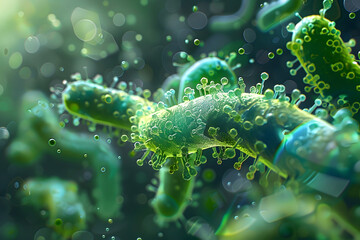 Fototapeta premium Synthetic Biology Applications in Engineered Microbial Waste Degradation Communities