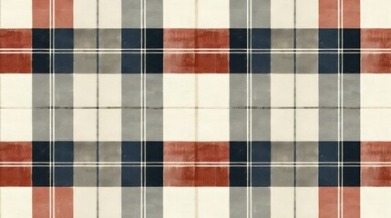 A checkered patterned cloth with red, white and blue colors