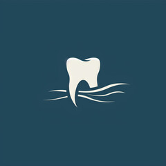Sleek dental logo with abstract tooth design