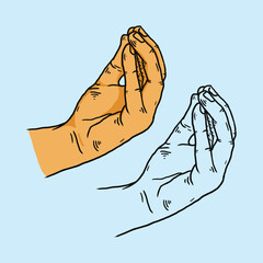 iconic italian hand sign 