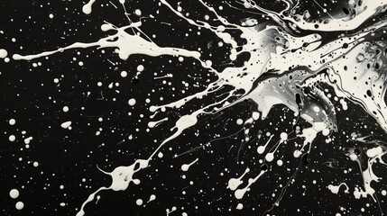 Obraz premium Black and white abstract painting. The painting is full of energy and movement. It would be a great addition to any home or office.