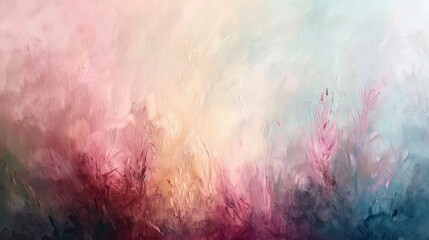 colorful abstract painting, pink blue purple.