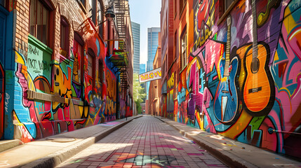 Fototapeta premium A graffiti wall in the street