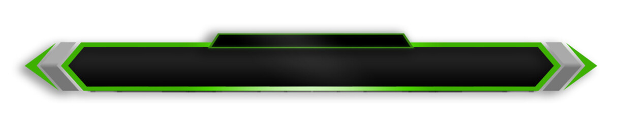 Status Bar Silver Green Black Theme Overlay Template For Streamer Gaming Content Creator
