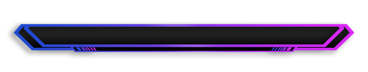 Status Bar Blue and Purple Gothic Emo Theme Overlay Template For Streamer Gaming Content Creator