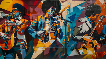 A graffiti wall in the street