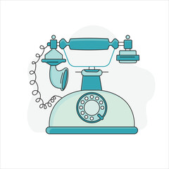 Old Phone Icon Set – Vintage, Retro, Antique, Classic, Rotary, Telephone, Old-fashioned, Historical, Communication, Nostalgia.