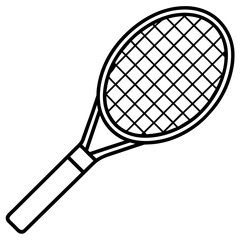 Sleek tennis racket icon 