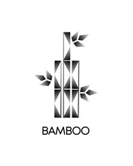Obraz premium Bamboo logo vector icon illustration 