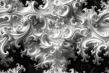 symmetrical pattern of line art fractals