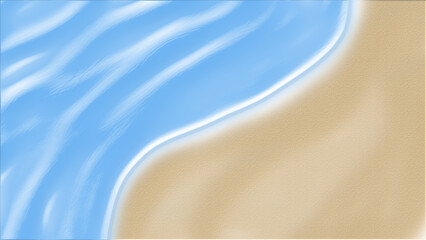 Beach concept abstract background. 3d render illustration.