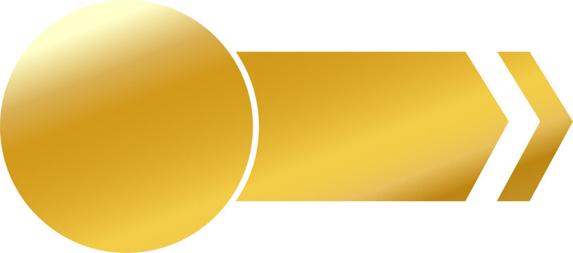 Gold label arrow design element vector