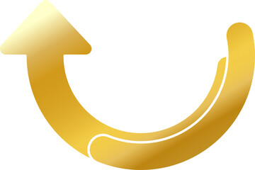 Gold label arrow design element vector