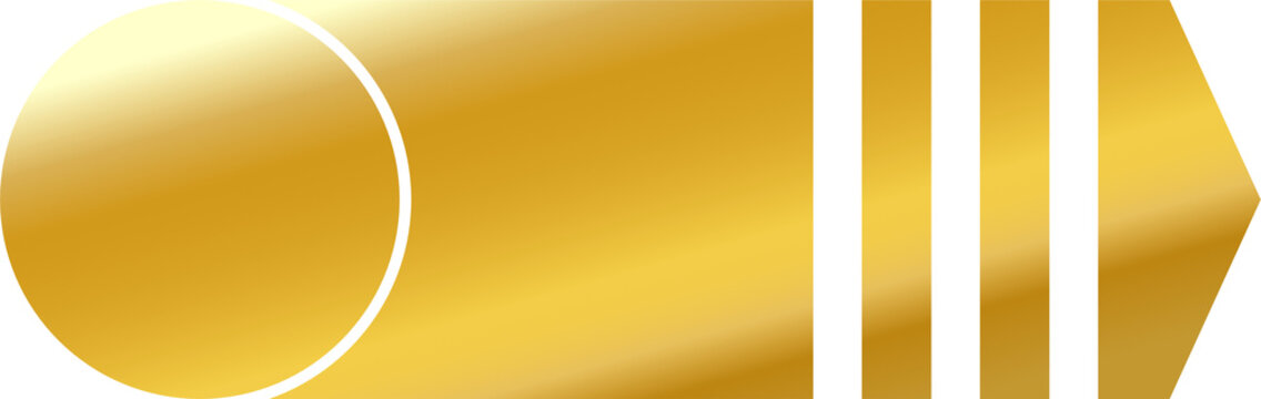 Gold label arrow design element vector