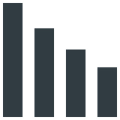 statistics icon, simple vector design