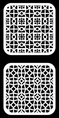 Geometric and simple pattern for background, decoration, panel, for cnc cutting