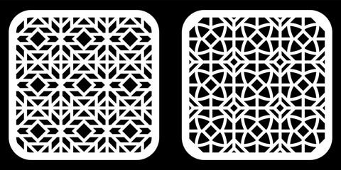 Geometric and simple pattern for background, decoration, panel, for cnc cutting