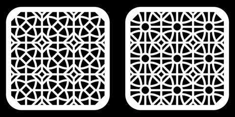 Geometric and simple pattern for background, decoration, panel, for cnc cutting