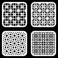 Fototapeta premium Geometric and simple pattern for background, decoration, panel, for cnc cutting