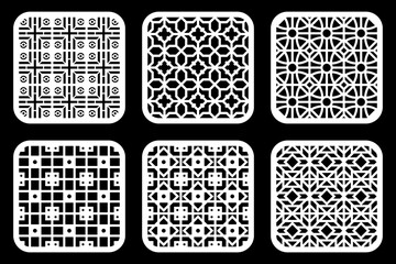 Geometric and simple pattern for background, decoration, panel, for cnc cutting