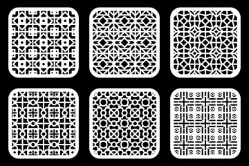 Geometric and simple pattern for background, decoration, panel, for cnc cutting