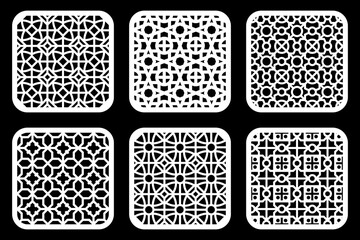 Geometric and simple pattern for background, decoration, panel, for cnc cutting