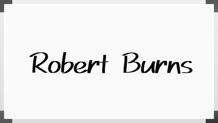 Robert Burns のホワイトボード風イラスト
