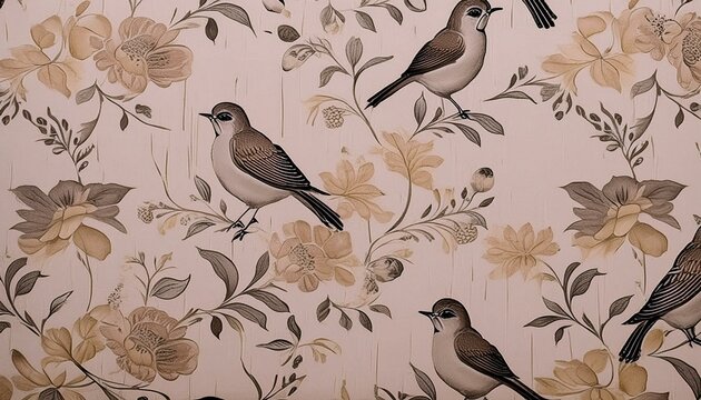Papel tapiz de flores y aves (6)