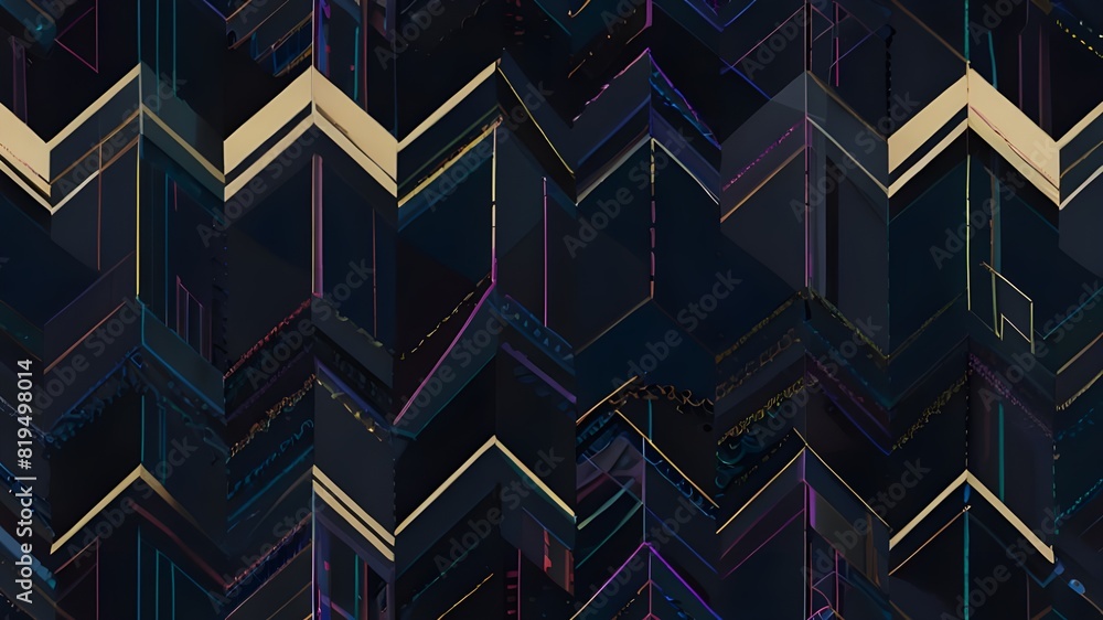 Poster geometric lines seamless pattern. simple vector texture with diagonal stripes, lines, chevron, zig z