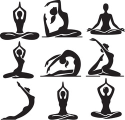 Yoga Pose bundle Vector