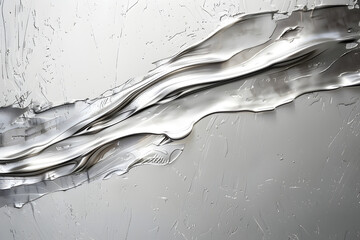 wall silver paint stroke